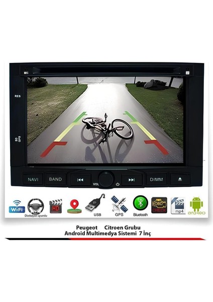 Peugeot 207 Uyumlu Multimedya Navigasyon Gps Kamera USB Bluetooth modelleri