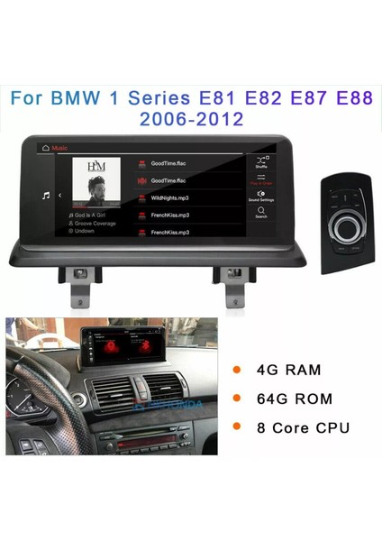 Bmw E87 E81 E82 E88 Uyumlu Multimedya Navigasyon USB Kamera Androıd