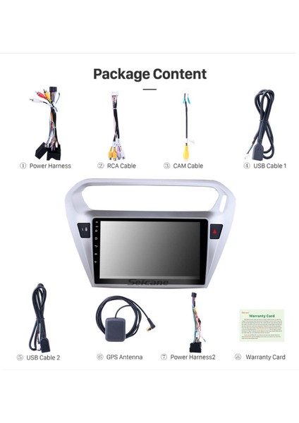 Citroen C-Elysee 2012-2021 Multimedya Navigasyon USB Kamera Androıd
