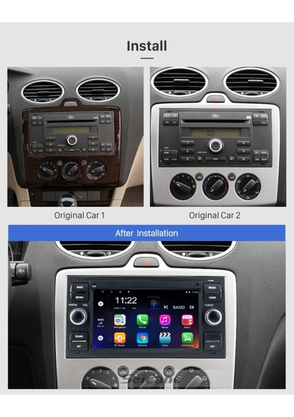 Ford Focus Fiesta Cmax Uyumlu Multimedya Navigasyon Kamera USB Bluetooth Carplayer