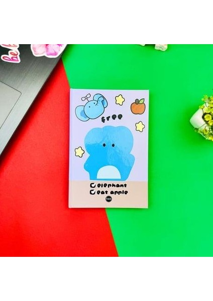 Fil Tasarım Lastikli Çizgisiz Defter