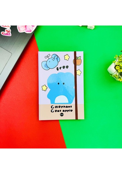 Fil Tasarım Lastikli Çizgisiz Defter