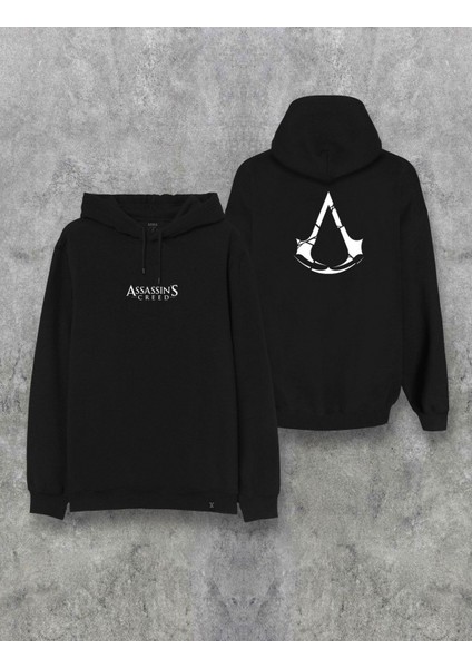 Assassins Creed Çift Taraf Baskılı Kapşonlu Tasarım Hoodie