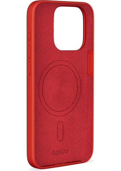 Mag+ Silikon Kılıf Apple iPhone 15 Plus - Koyu Kırmızı