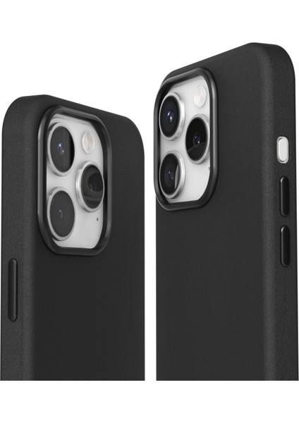 Deri Görünümlü Kapak & Kılıf Apple iPhone 16 Pro - Siyah fırsatları