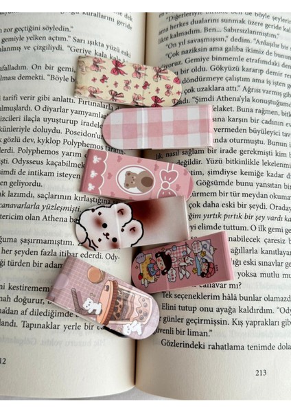 Kawaii Ribbon Magnetic Bookmark / Kitap Ayracı 6lı Set