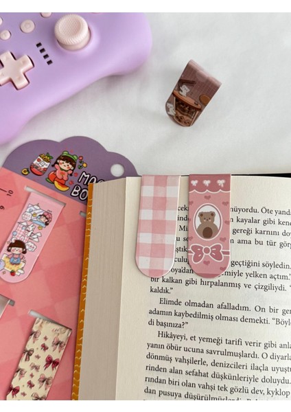 Kawaii Ribbon Magnetic Bookmark / Kitap Ayracı 6lı Set