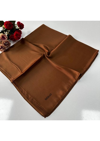 Düz Kristal Eşarp Kahve LTA0533