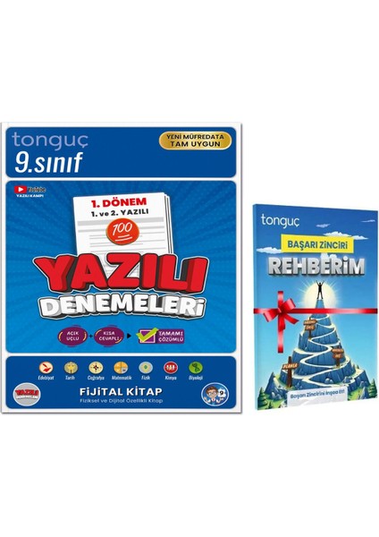 9. Sınıf Yazılı Denemeleri 1. Dönem 1 ve 2. Yazılı ve Başarı Zinciri Rehberim Seti