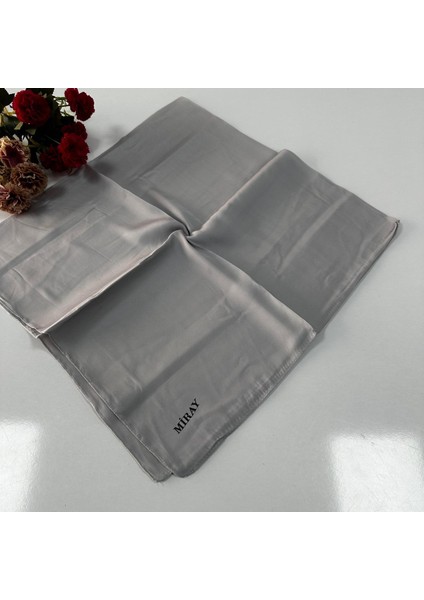 Düz Kristal Eşarp Gümüş LTA0512