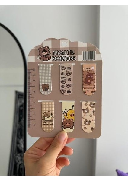 Cute Bear Magnetic Bookmark / Kitap Ayracı 6lı Set