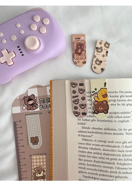 Cute Bear Magnetic Bookmark / Kitap Ayracı 6lı Set