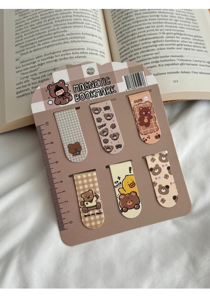 Cute Bear Magnetic Bookmark / Kitap Ayracı 6lı Set