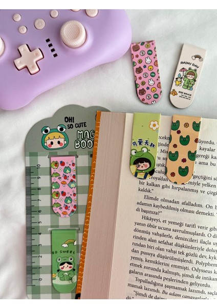 Frog Magnetic Bookmark / Kitap Ayracı 6lı Set