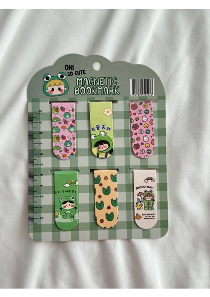 Frog Magnetic Bookmark / Kitap Ayracı 6lı Set