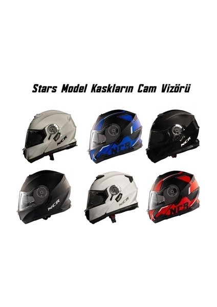 Kask Camı Çene Açılır Lux Model