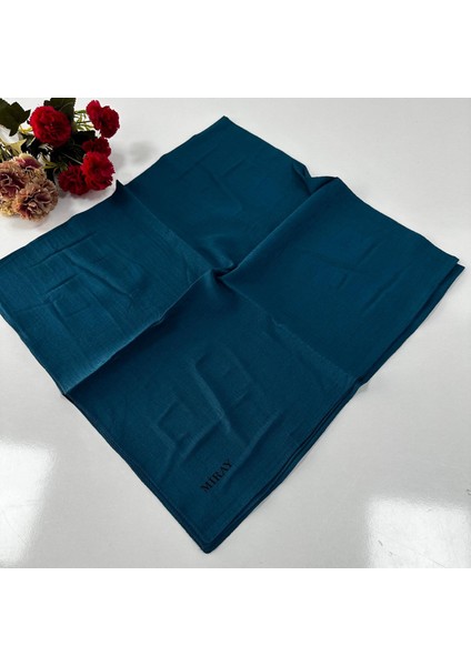 Romeo Pamuk Keten Eşarp Petrol VTM0204