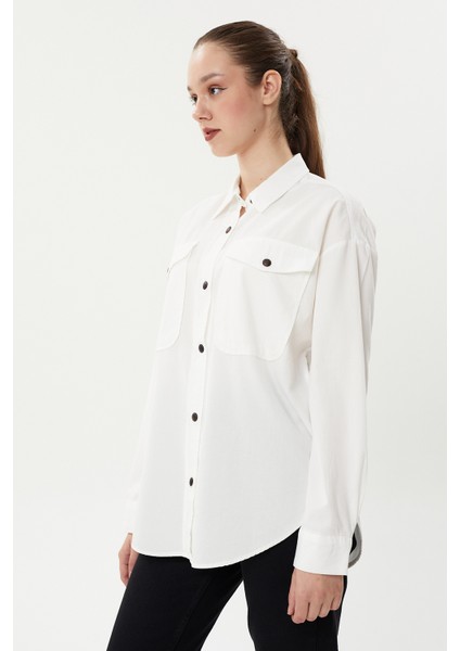 Bg 824 Çift Cepli Çıtçıtlı Ince Fitilli Oversize Kadın Kadife Gömlek fırsatları