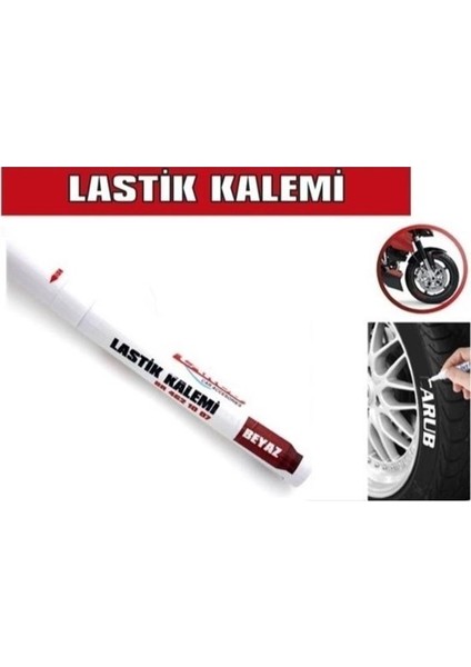 Lastik Yazma Kalemi ( Beyaz )