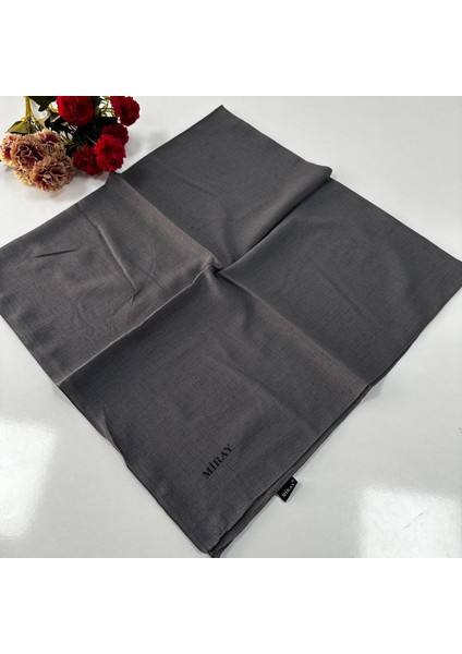 Romeo Pamuk Keten Eşarp Koyu Gri VTM0213