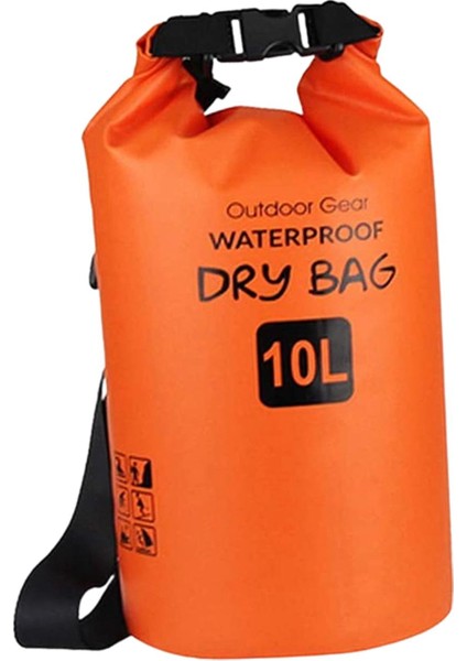 Su Geçirmez Çanta Su Geçirmez Çuval Ekipmanı Tutar Çanta 10L Turuncu (Yurt Dışından)