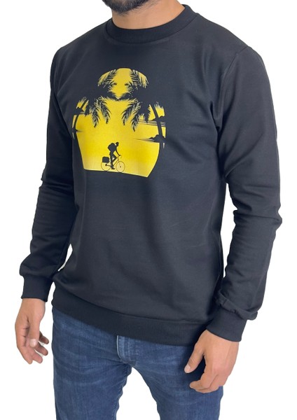 Standart Fit Normal Kesim 2 Iplik Pamuklu Bisiklet Yaka Sweatshirt fiyatları