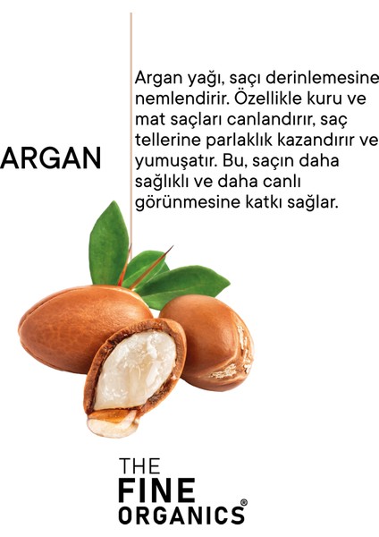 The Fine Organics Argan ve Isviçre Elması Özlü Saç Bakım Serumu 100 ml