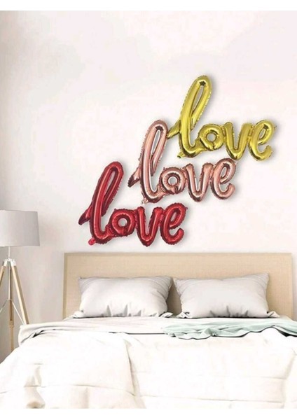 Love El Yazılı Folyo Balon 65*108 Cm & Sevgililer Günü & Evlilik Teklifi & Parti Balonu