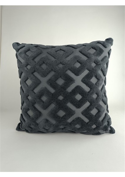 Punch Peluş Kırlent Kılıfı Antrasit