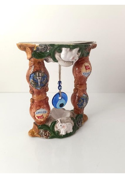 Biblo Nazar Boncuklu Kötü Göz Kovucu Fil Bayrak Masa Seramik Obje Biblo Dekor Seramik indirimleri