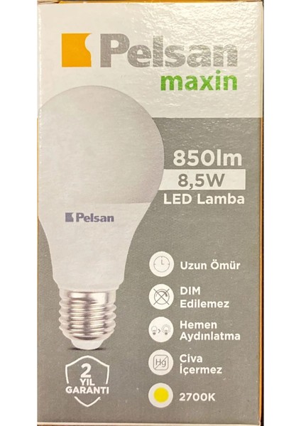 8,5 Watt LED Ampul-Sarı Işık