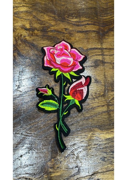 Ütü Ile Yapışan 17X9 cm Renkli Çiçek Arma Dikiş Aplike modelleri