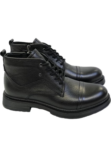 Kafkaslar Deri Klasik Ipli Model Ortopedik Tabanlı Kısa Erkek Bot