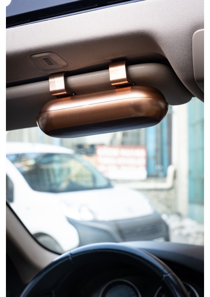 Araba Güneşliğine Takılan Gözlük Kutusu | Universal Araba Içi Gözlük Taşıyıcı | Mıknatıslı Kapaklı