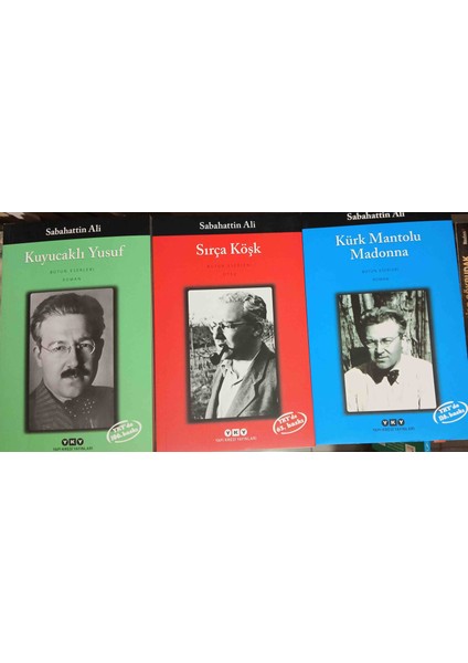 Sabahattin Ali 3 Kitap(Kuyucaklı Yusuf+Sırça Köşk+Kürk Mantolu Madonna)