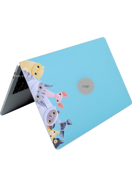 Macbook Air M2-M3 Kılıf 13.6inç Yapıştırma Sticker Koruyucu Kaplama Animal03 A2681 A3113 ile Uyumlu modelleri
