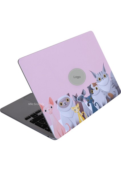 Macbook Air M2-M3 Kılıf 13.6inç Yapıştırma Sticker Koruyucu Kaplama Animal03 A2681 A3113 ile Uyumlu