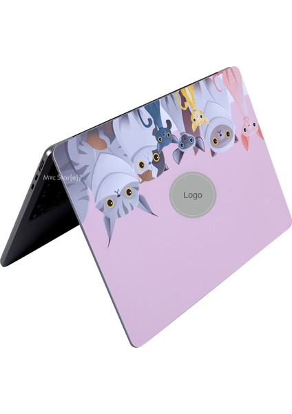 Macbook Air M2-M3 Kılıf 13.6inç Yapıştırma Sticker Koruyucu Kaplama Animal03 A2681 A3113 ile Uyumlu