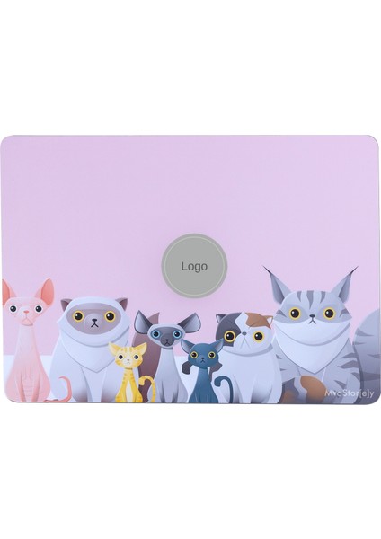 Macbook Air M2-M3 Kılıf 13.6inç Yapıştırma Sticker Koruyucu Kaplama Animal03 A2681 A3113 ile Uyumlu