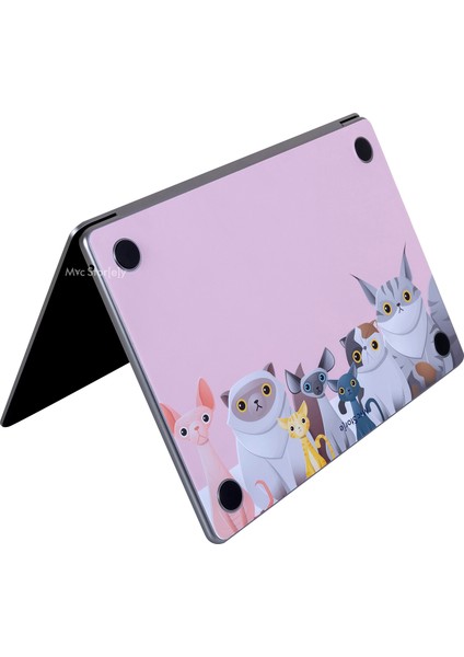 Macbook Air M2-M3 Kılıf 13.6inç Yapıştırma Sticker Koruyucu Kaplama Animal03 A2681 A3113 ile Uyumlu