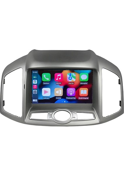 Chevrolet CAPTIVA(2012-2014)ANDROID Sürüm 13 Kablosuz Carplay Navigasyon Multimedya 9 Inç Ekran Navigasyon Cihazı 2G Ram 32GB Hafıza Çerçeve ve arka görüş kamerası ile