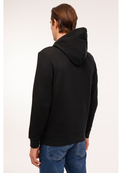 Jjpeak Sweat Hood Ln Siyah Erkek Sweatshirt