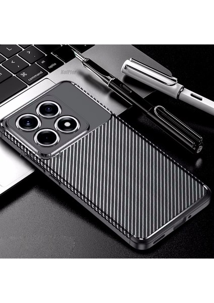 Xiaomi Mi 14T Pro Kılıf Kamera Çıkıntılı Karbon Desenli Uzun Ömürlü Renk Atmaz Koruyucu Silikon modelleri