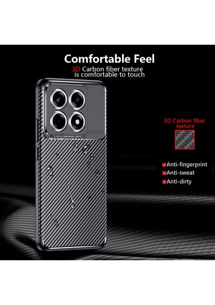 Xiaomi Mi 14T Pro Kılıf Kamera Çıkıntılı Karbon Desenli Uzun Ömürlü Renk Atmaz Koruyucu Silikon indirimleri