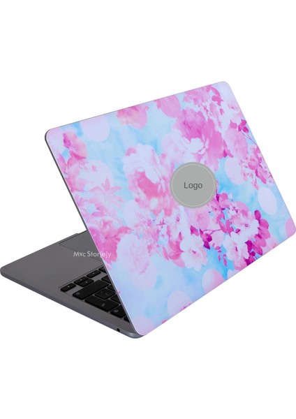 Macbook Air M2-M3 Kılıf 13.6inç Flower03 Yapıştırma Sticker Kaplama Koruyucu A2681 A3113 ile Uyumlu