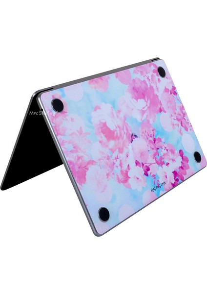 Macbook Air M2-M3 Kılıf 13.6inç Flower03 Yapıştırma Sticker Kaplama Koruyucu A2681 A3113 ile Uyumlu