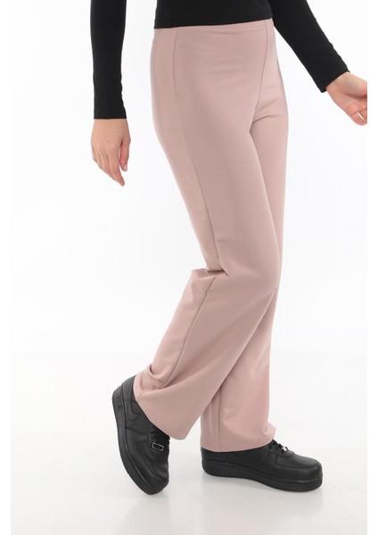 Pamuk 2 Iplik Lycra Eşofman Alt-Bej