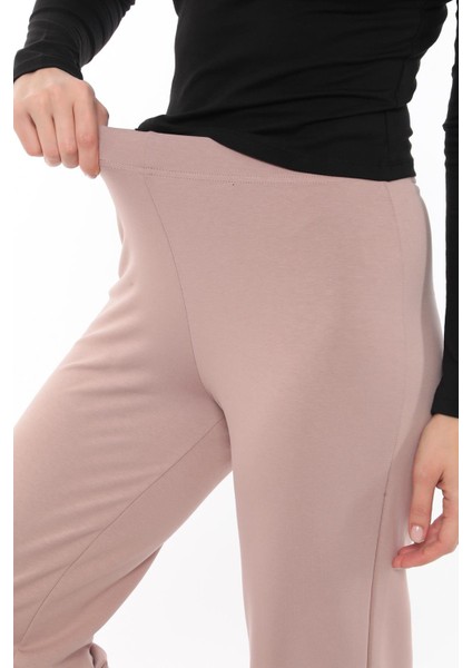 Pamuk 2 Iplik Lycra Eşofman Alt-Bej modelleri