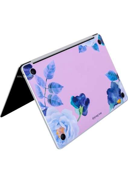 Macbook Air M2-M3 Kılıf 13.6inç Flower03 Yapıştırma Sticker Kaplama Koruyucu A2681 A3113 ile Uyumlu