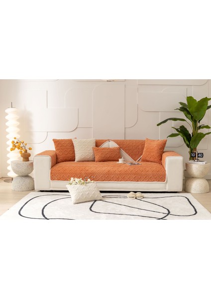 Peluş Kanepe Minimalist Oturma Odası Kaymaz Koltuk Örtüsü 90X180CM (Yurt Dışından)